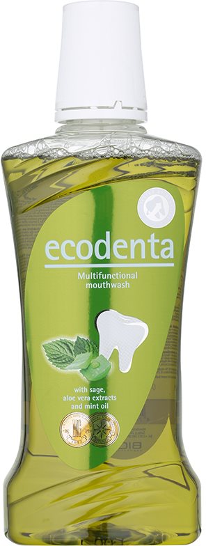 Ecodenta Sage & Aloe Vera & Mint Oil Mouthwash for Fresh Breath and Gum Protection