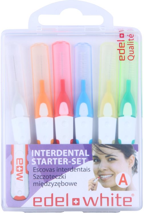 Edel+White Interdental Brushes 6 Stück Interdentalbürsten Mix