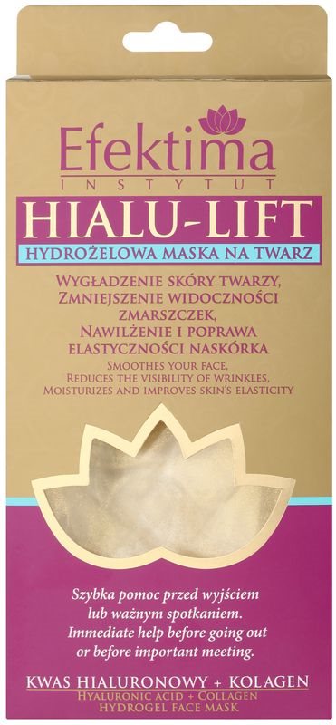 Efektima Institut Hialu-Lift masca cu hidrogel pentru o piele neteda si pentru a reduce vizibilitatea ridurilor