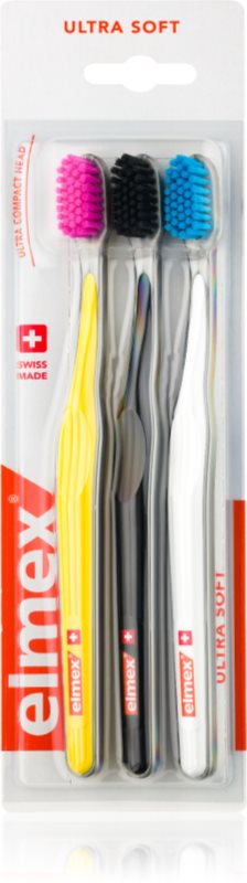 Elmex Swiss Made Toothbrushes, 3 pcs Ultra Soft