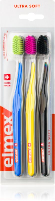 Elmex Swiss Made zubní kartáčky 3 ks ultra soft