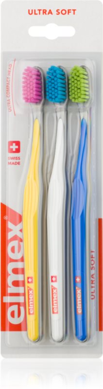 Elmex Swiss Made zubní kartáčky 3 ks ultra soft