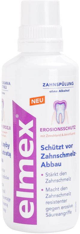 Elmex Erosion Protection Mundwasser schützt den Zahnschmelz
