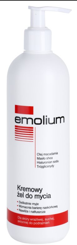 Emolium Wash & Bath kremasti gel za prhanje za suho in občutljivo kožo
