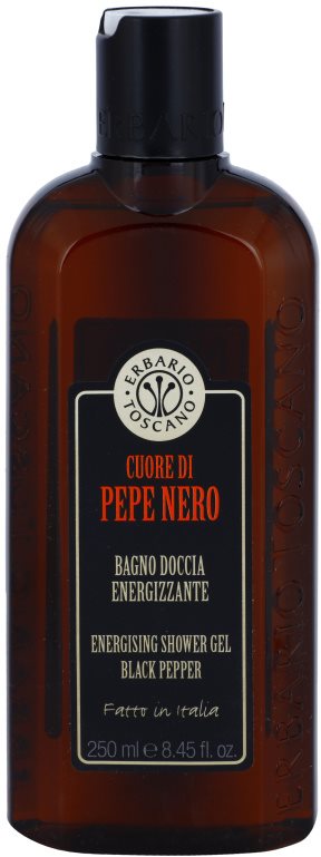 Erbario Toscano Black Pepper energizáló tusfürdő gél