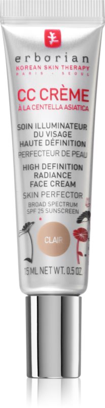 erborian cc crème high definition radiance face cream skin perfector