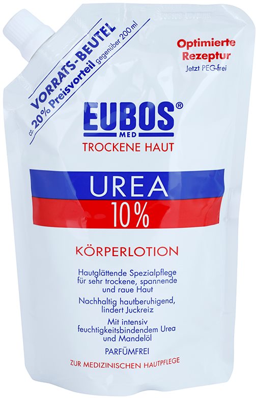 Eubos Dry Skin Urea 10% vlažilni losjon za suho in srbečo kožo nadomestno polnilo