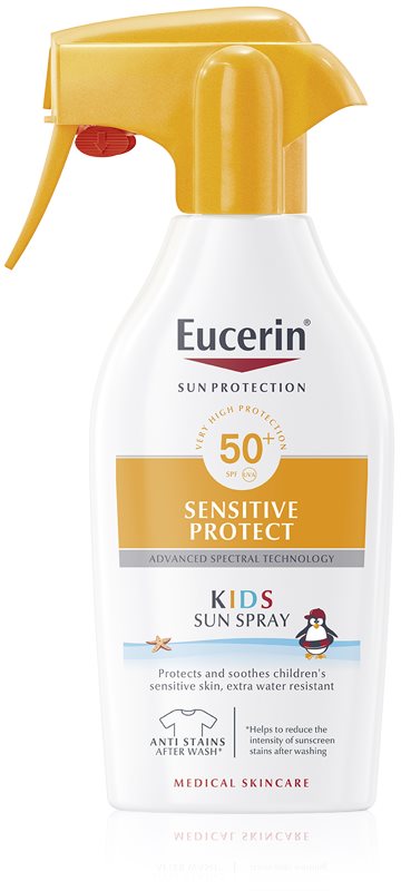 Eucerin Sun Sensitive Protect detský sprej na opaľovanie SPF 50+