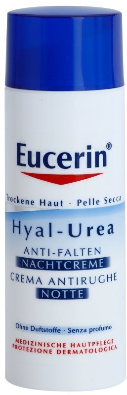 Eucerin Hyal-Urea nočna krema proti gubam za suho in atopično kožo