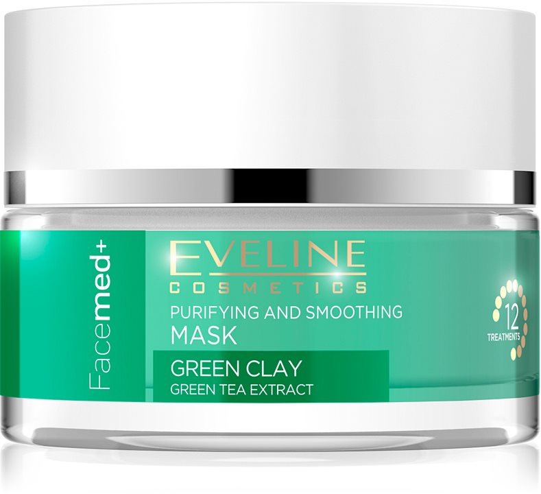 Eveline Cosmetics FaceMed+ Cleansing and Smoothing Green Clay Face Mask