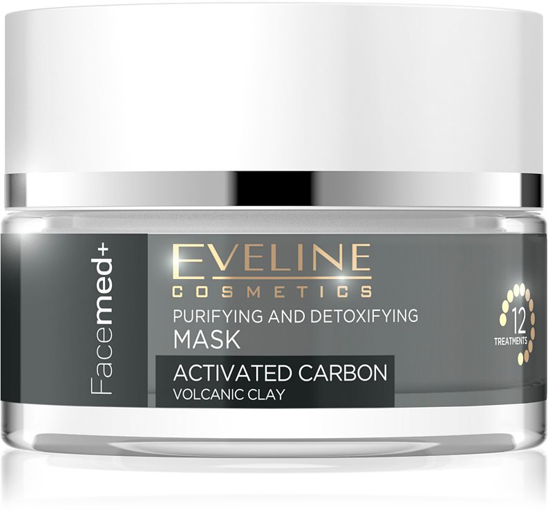 Eveline Cosmetics FaceMed+ máscara ativa e desintoxicante com carvão ativo