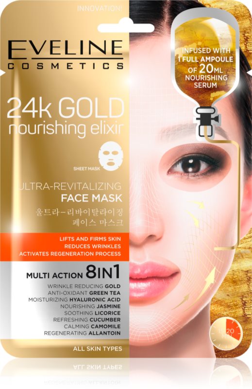 Eveline Cosmetics 24k Gold Nourishing Elixir lifting maska