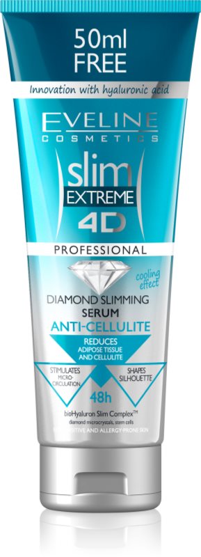 Eveline Cosmetics Slim Extreme karcsúsító és feszesítő szérum a narancsbőr ellen hialuronsavval