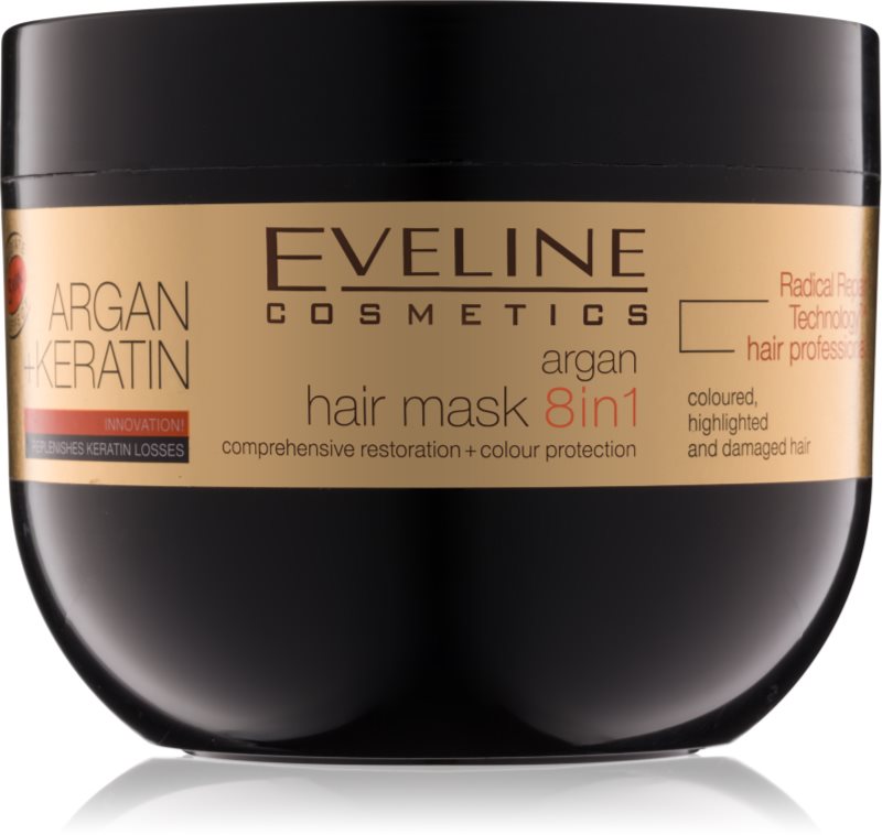 Eveline Cosmetics Argan + Keratin маска за коса с кератин и арганово масло