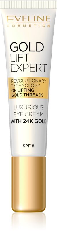 Eveline Cosmetics Gold Lift Expert cremă de lux pentru ochi și pleoape cu aur de 24 de karate