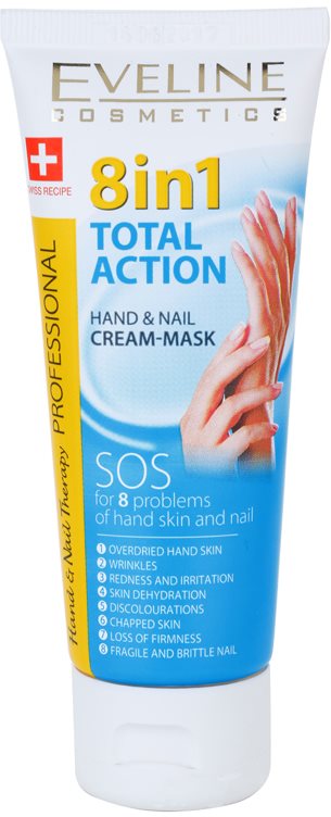 Eveline Cosmetics Total Action kéz- és körömápoló krém 8 in 1