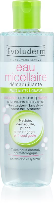 Evoluderm Micellar Water eau micellaire nettoyante pour peaux grasses et mixtes