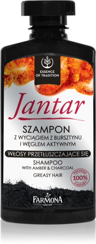 Farmona Jantar șampon cu ingrediente active de cărbune pentru par gras