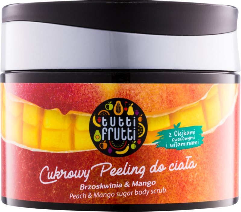 Farmona Tutti Frutti Peach & Mango cukros test peeling