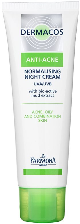 Farmona Dermacos Anti-Acne creme normalizante de noite para reduzir a produção de sebo