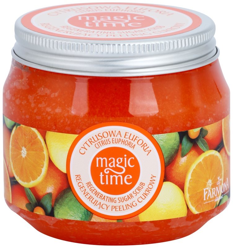 Farmona Magic Time Citrus Euphoria esfoliante corporal regenerador com açucar