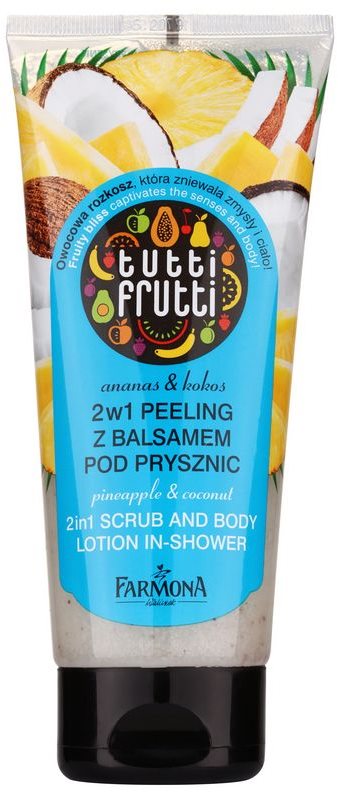 Farmona Tutti Frutti Pineapple & Coconut peeling corporal e loção de duche 2 em 1