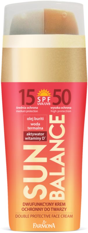 Farmona Sun Balance krema za sončenje za obraz z dvojno zaščito SPF 15 & SPF 50