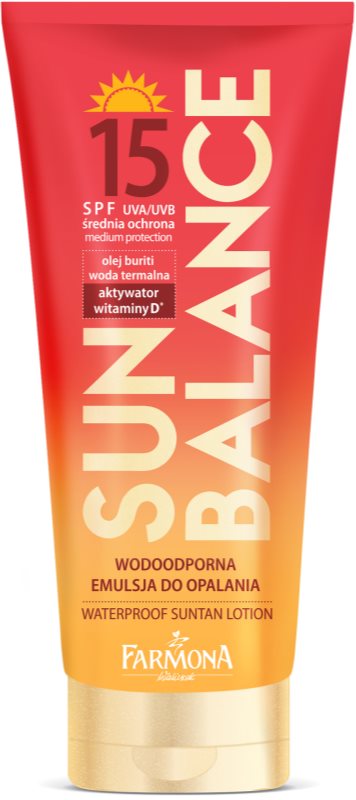 Farmona Sun Balance lapte de corp pentru soare rezistent la apa SPF 15