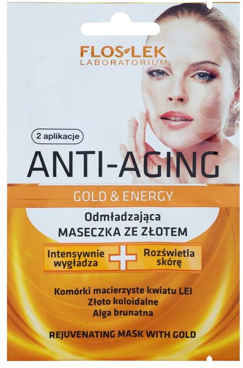 FlosLek Laboratorium Anti-Aging Gold & Energy máscara rejuvenescedora com ouro