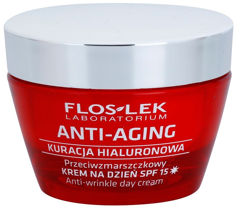 FlosLek Laboratorium Anti-Aging Hyaluronic Therapy denní hydratační krém proti stárnutí pleti SPF 15