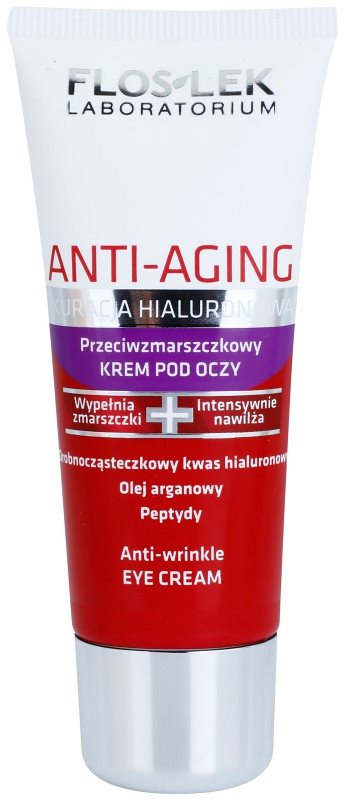 FlosLek Laboratorium Anti-Aging Hyaluronic Therapy regenerační oční krém s vyhlazujícím efektem