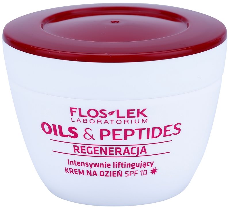FlosLek Laboratorium Oils & Peptides Regeneration 60+ intenzivna lifting krema SPF 10