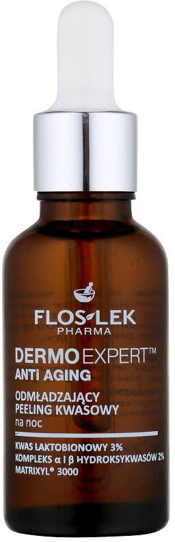 FlosLek Pharma DermoExpert Acid Peel soin de nuit rajeunissant effet exfoliant