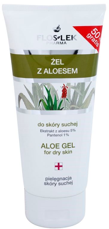 FlosLek Pharma Dry Skin Aloe Vera regenerační gel na obličej a dekolt