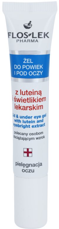 FlosLek Pharma Eye Care żel do okolic oczu z luteiną i świetlikiem