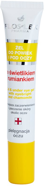 FlosLek Pharma Eye Care gel para contorno de ojos con eufrasia y manzanilla