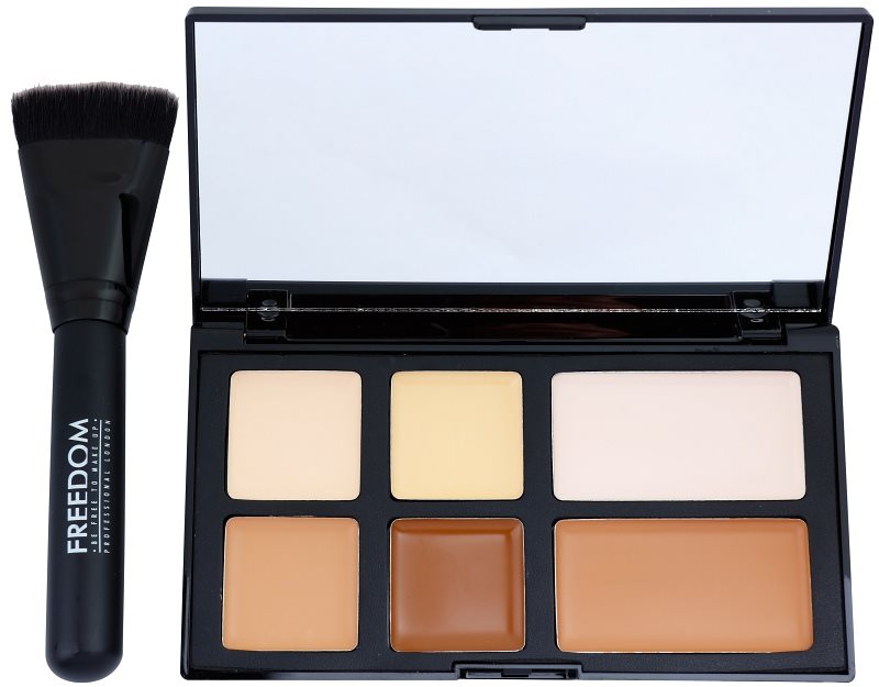 Freedom Pro Cream Strobe paleta za konture obraza s čopičem