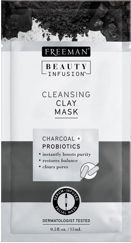 Freeman Beauty Infusion Charcoal + Probiotics Cleansing Clay Facial Mask