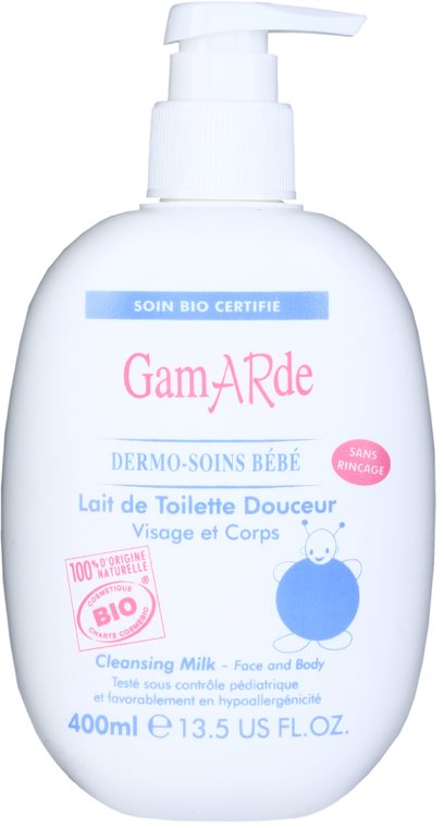 Gamarde Bébé loção de limpeza suave para o rosto e corpo para crianças