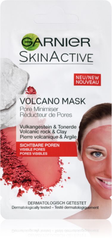 Garnier Skin Active hřejivá pleťová maska se sopečnými minerály a jílem stahující póry
