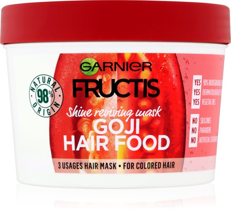 Garnier Fructis Goji Hair Food maska navracajúca lesk farbeným vlasom