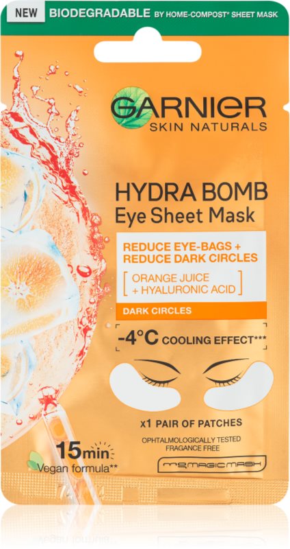 Garnier Skin Naturals Moisture+ Fresh Look spodbujajoča maska za predel okoli oči