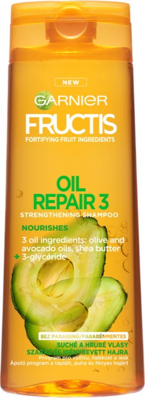 Garnier Fructis Oil Repair 3 šampon za okrepitev las za suhe in poškodovane lase