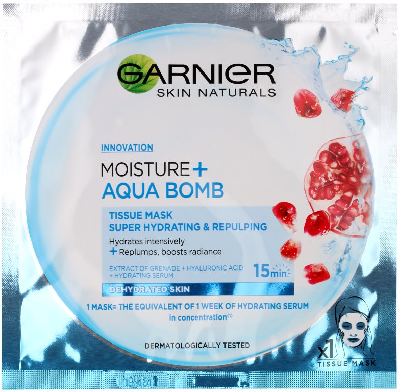 Garnier Skin Naturals Moisture+Aqua Bomb super hydratační vyplňující textilní maska