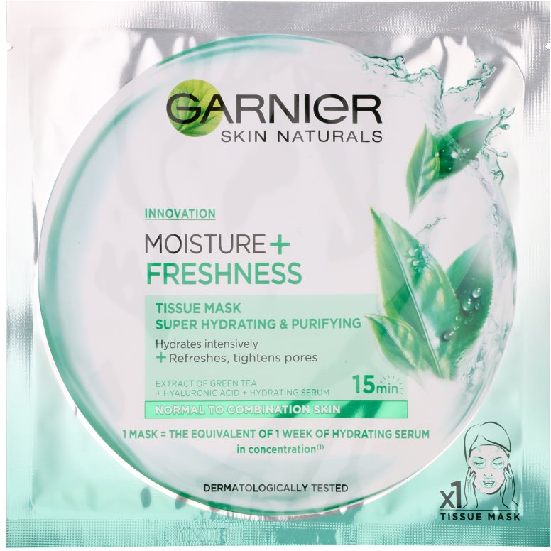 Garnier Skin Naturals Moisture+Freshness super vlažilna čistilna tekstilna maska za normalno do mešano kožo