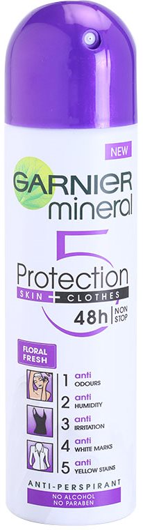 Garnier Mineral 5 Protection antiperspirant v spreji bez alkoholu