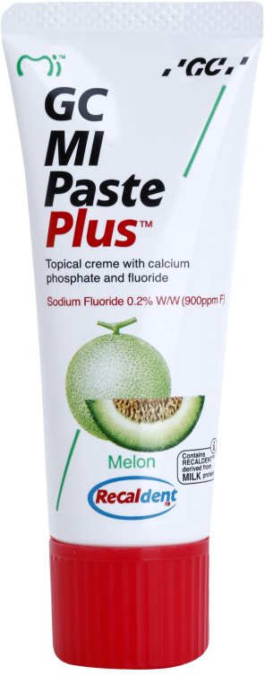 GC MI Paste Plus Melon schützende remineralisierende Zahncreme für empfindliche Zähne mit Fluor