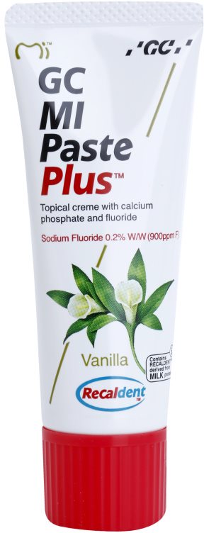GC MI Paste Plus Vanilla crème protectrice reminéralisante pour dents sensibles au fluorure
