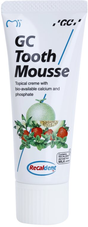 GC Tooth Mousse Strawberry Protective Remineralising Cream for Sensitive Teeth Without Fluoride