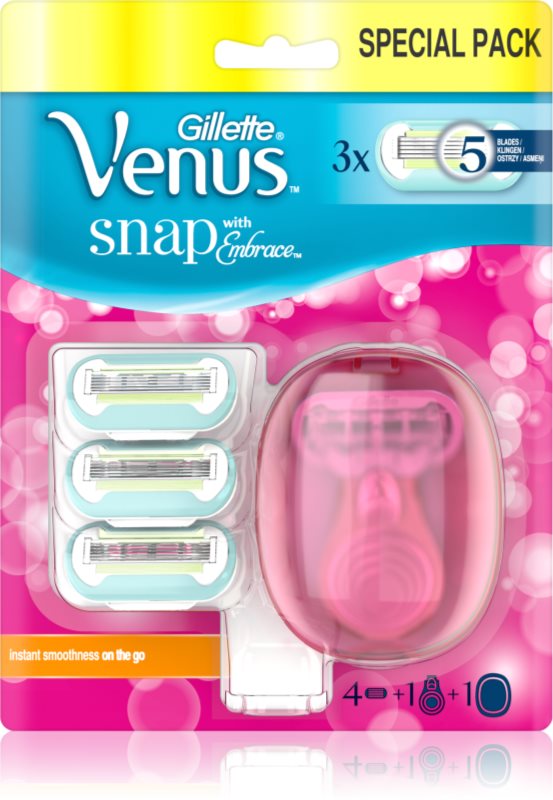 Gillette Venus Snap aparelho de depilação de viagem + refil de lâminas 4 pçs